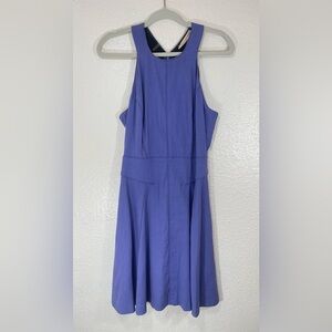 Rebecca Taylor Linen Cutout Fit & Flare Sleeveless Purple Mini Dress Women’s 6